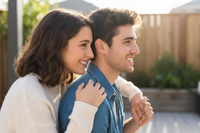 haz una foto de perfil de una nina con su novio